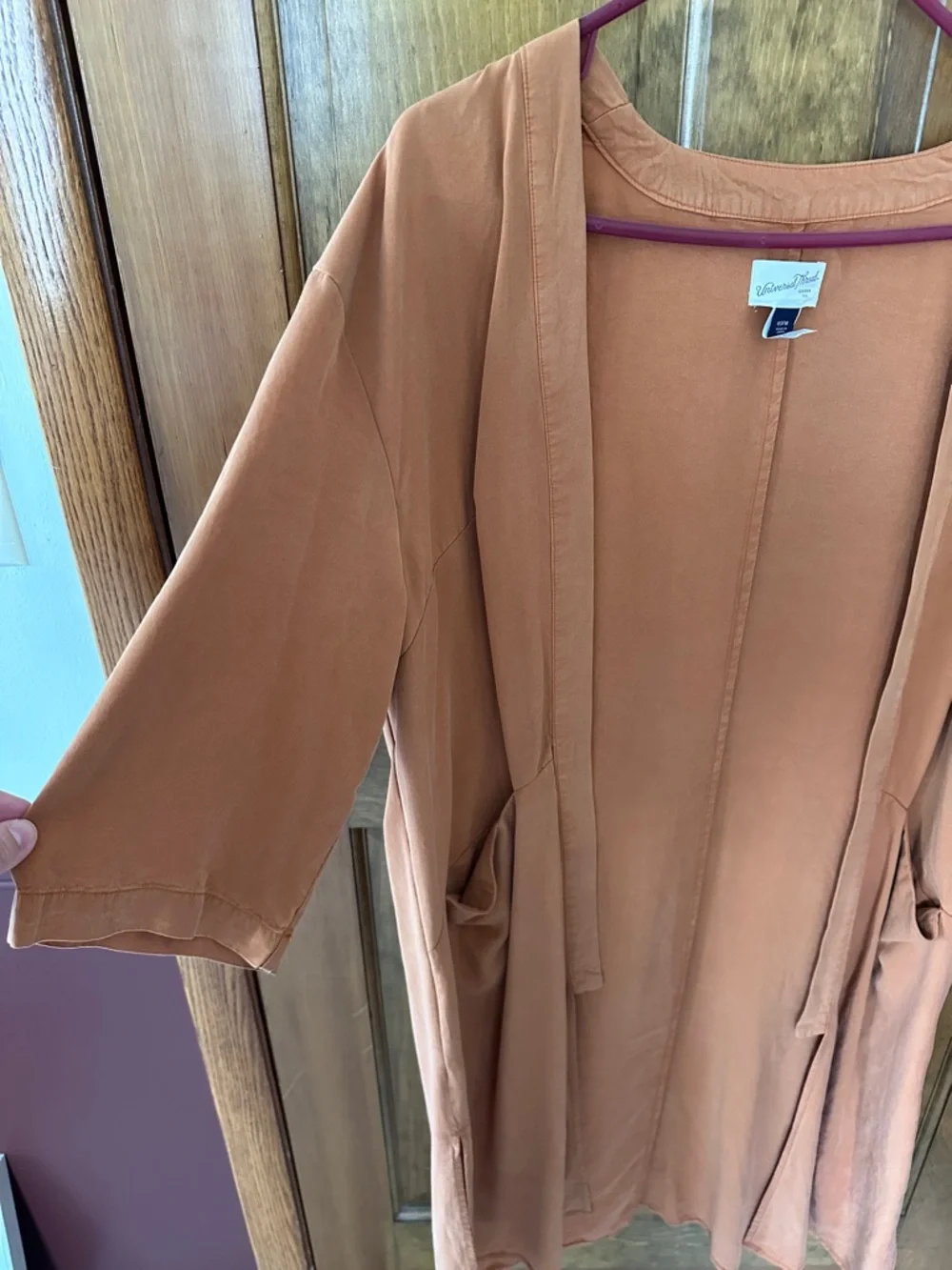 Universal Thread Rust Orange Lightweight Duster - Picture 3 of 5